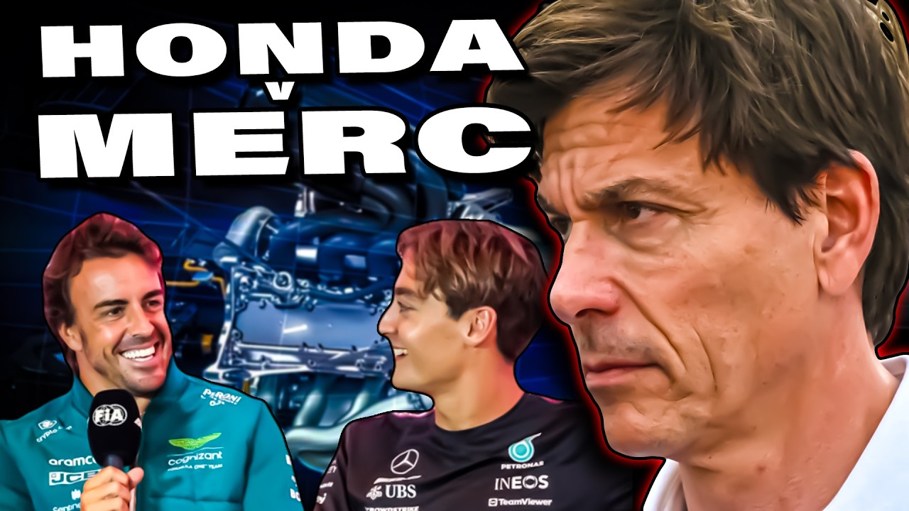 YouTube post by @LawVS for Acast. Caption reads: F1’s 2026 Engine War of Words' Already Exploding.