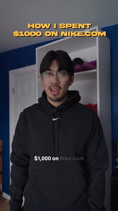 Instagram post by an influencer for Nike. Caption reads: [...] to spend $1000 to spend on @nike pt 2 👀 So....