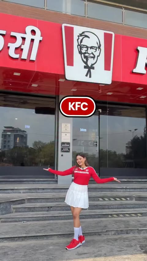 Instagram post by @sakshidhumal_official for KFC. Caption reads: KFC Bogo offer‼️valid date 15th [...].
