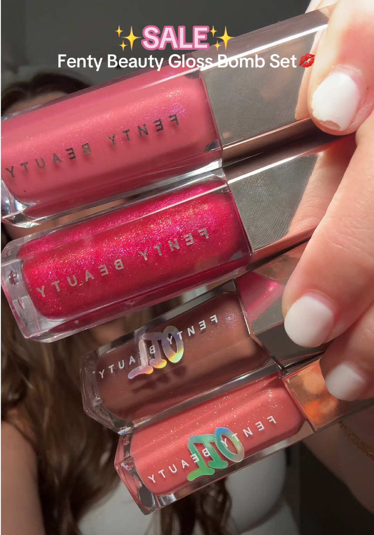 TikTok post by @daniellamagee for Fenty Beauty. Caption reads: [...] shade I’m obsessed 💖 @Fenty Beauty....