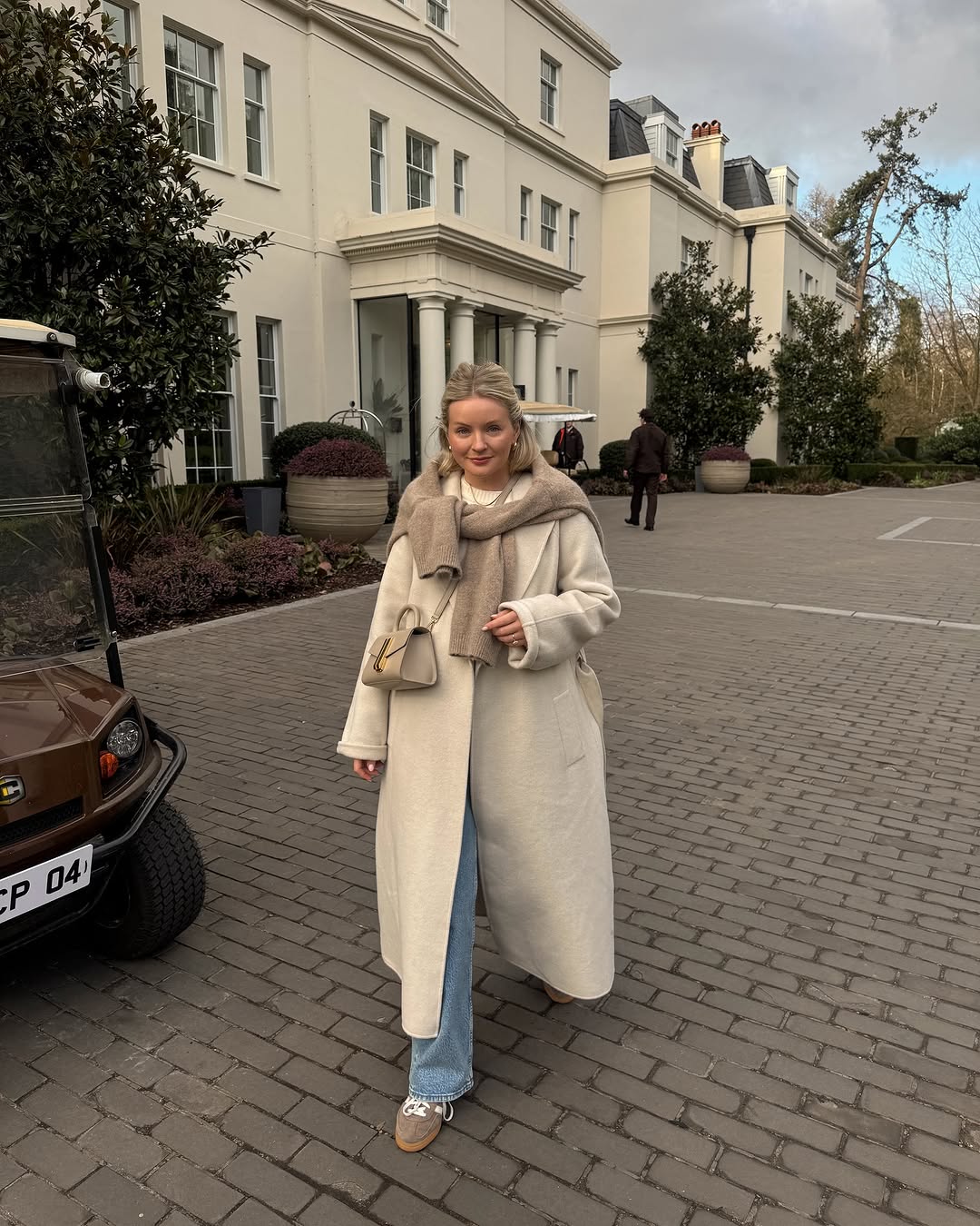 Instagram post by @laura.byrnes for LilySilk. Caption reads: A very wholesome few days at @coworthpark 🥰 food,....