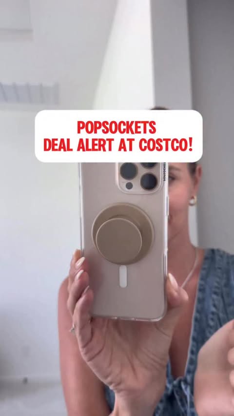 Instagram post by @costcoguide for PopSockets. Caption reads: [...] have a phone you need to order this....
