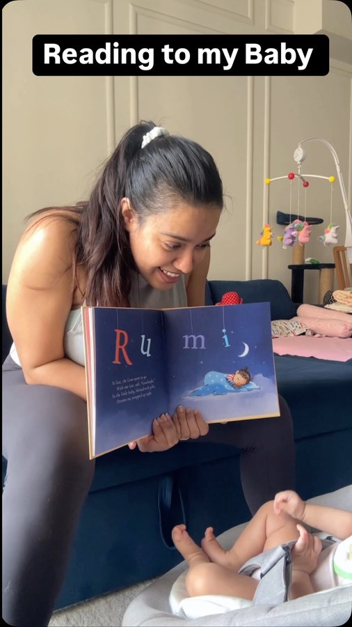 Instagram post by @debasreee for Wonderbly. Caption reads: I love being a mom 🥰
Book from @wonderbly.