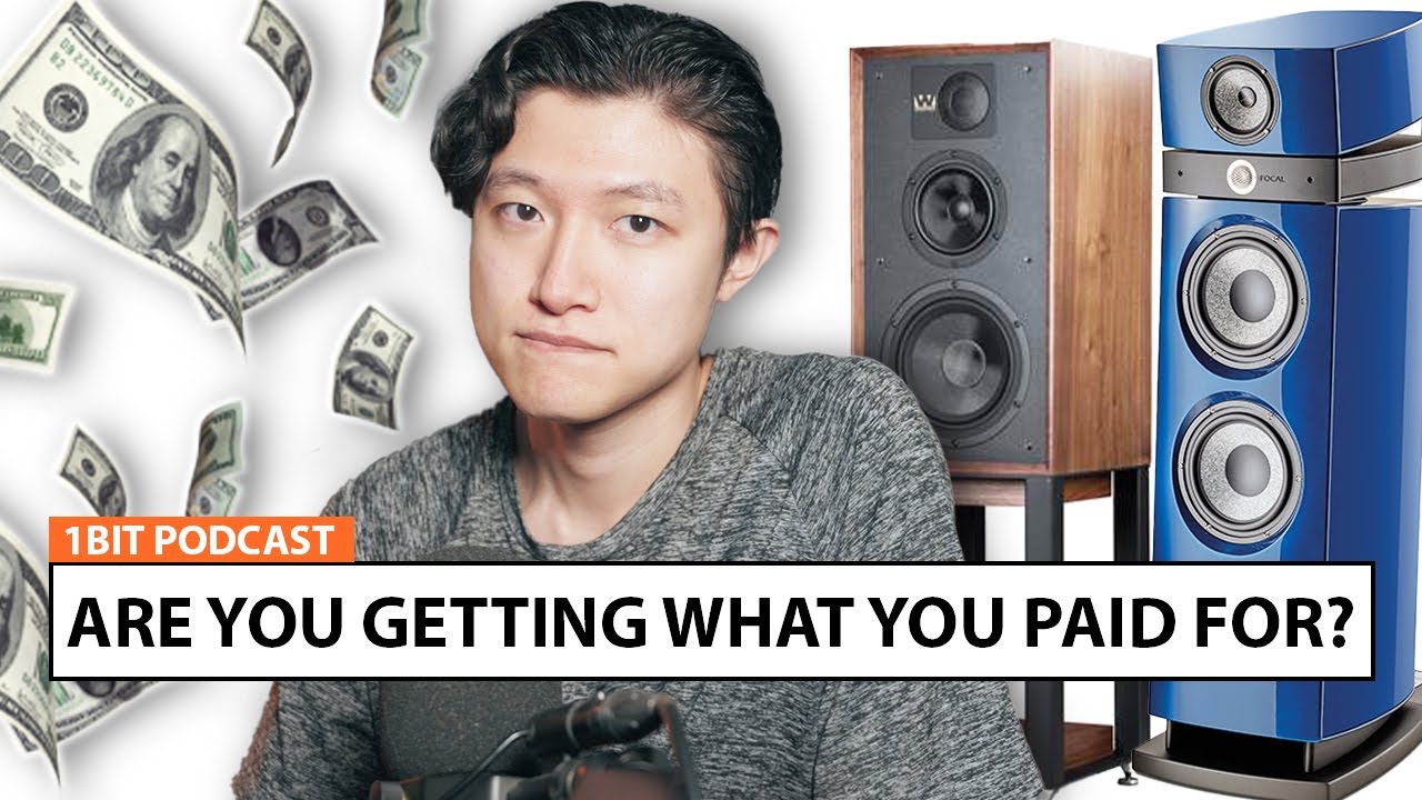 YouTube post by @Jayiyagi for SVS. Caption reads: The Audiophile Problem:  Does PAYING MORE actually....