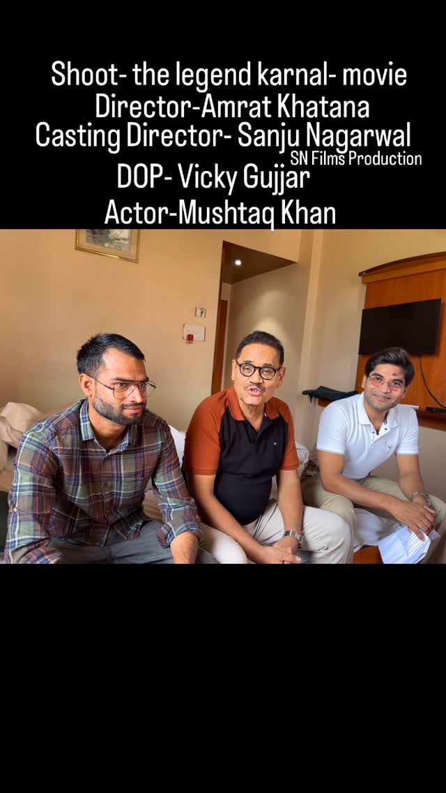 Instagram post by @vickygurjarofficial for Yash Raj Films. Caption reads: #bollywood #reels #sanjunagarwal #castingdirector....