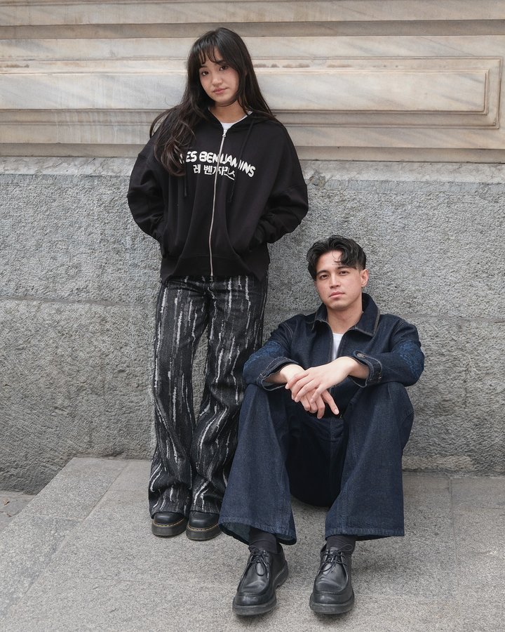 Instagram post by @meryemgunnduz for LES BENJAMINS. Caption reads: blood runs deep, style runs deeper with....