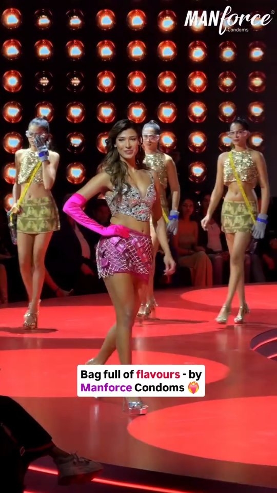 Instagram post by @viralbhayani for Manforce Condoms. Caption reads: Did we just spot Manforce Condoms inside that....