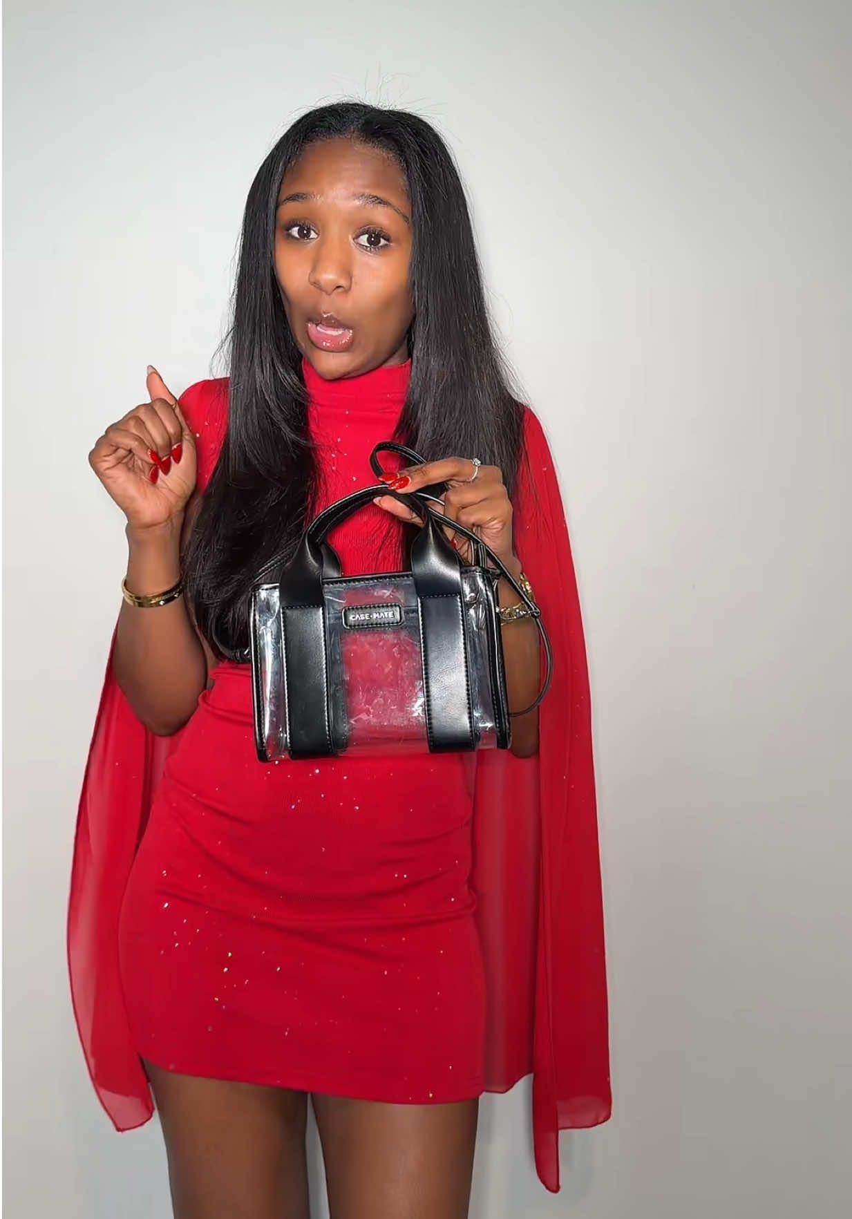 TikTok post by @realrichgirltea for Case-Mate. Caption reads: @Case-Mate stadium tote is the perfect accessory....