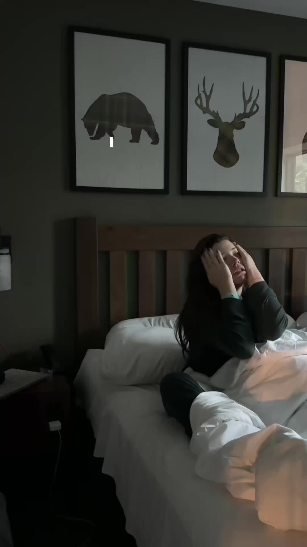 TikTok post by @sunkissed.mama for Great Wolf Lodge. Caption reads: This is how we do a Christmas vacation morning as....