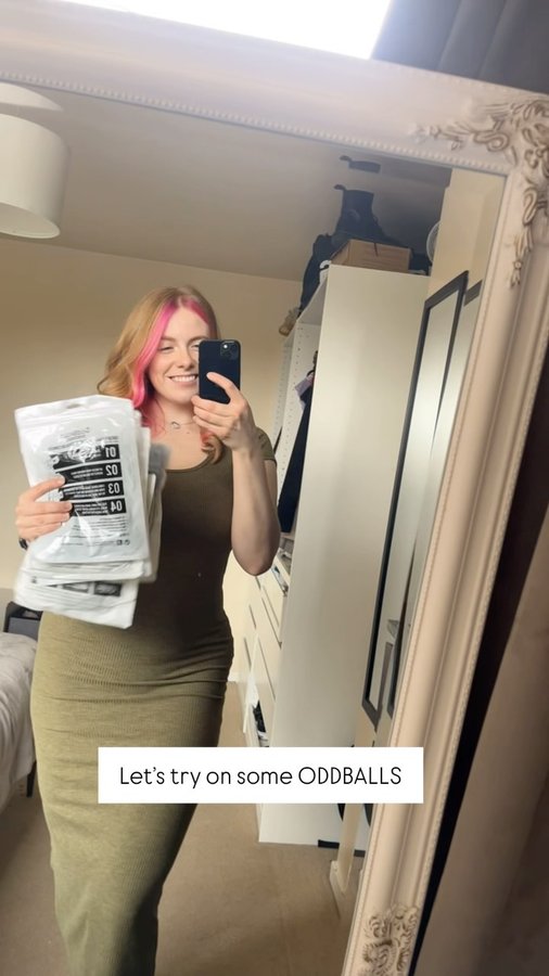 Instagram post by @life.inlingerie for OddBalls. Caption reads: .
Let’s try on some Oddballs undies!!
‌
‌
😍Love....