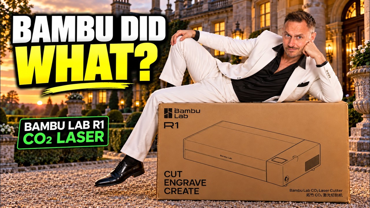 YouTube post by @TheRealSamPrentice for vidIQ. Caption reads: I Tested the Bambu Lab R1: Is This the Future of....