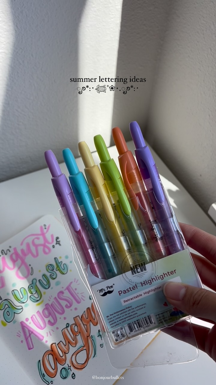 Instagram post by @bonjourbullets for Mr. Pen. Caption reads: i say this every month but i can’t believe it’s....