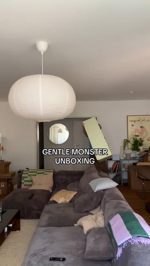 Instagram post by @linda.sza for GENTLE MONSTER. Caption reads: this is how you deliver flowers btw (boyfriends of....