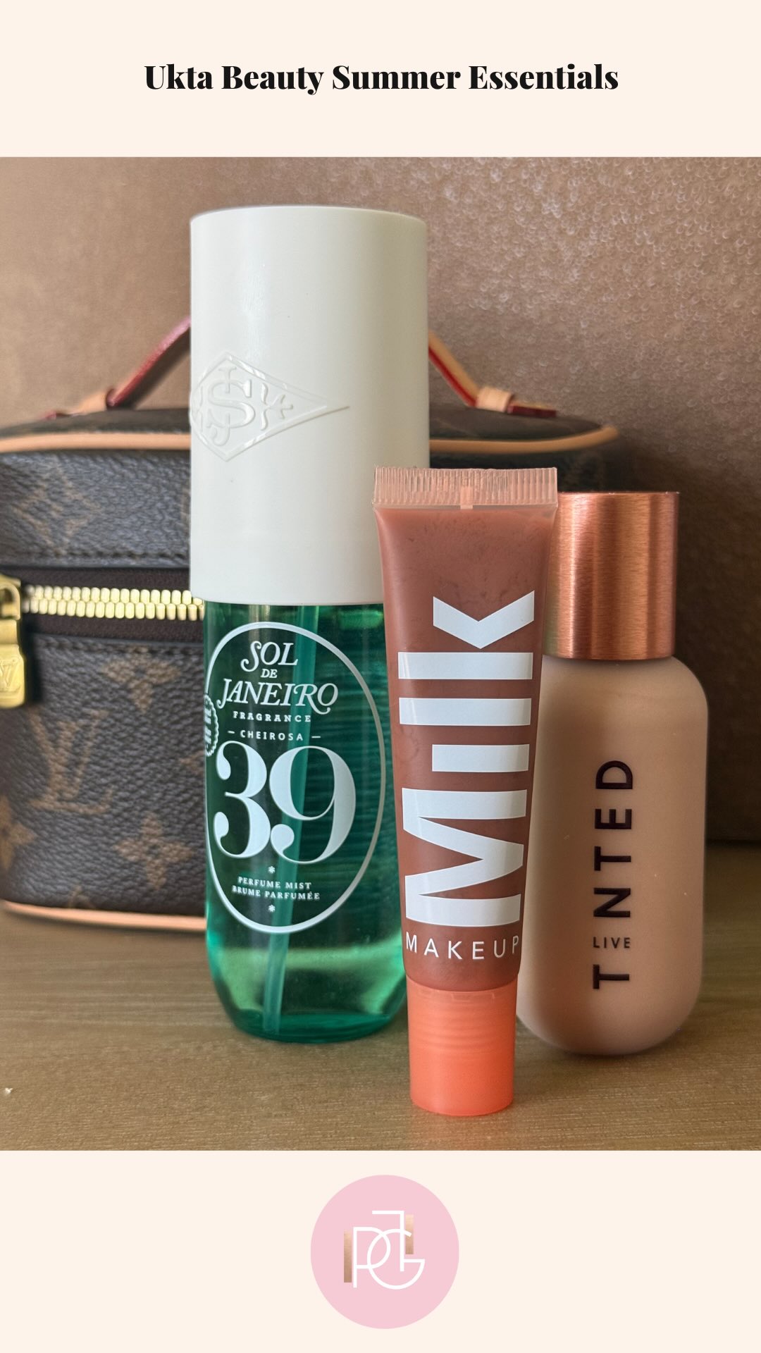 Instagram post by @joplacencio for LIVE TINTED. Caption reads: My go-to summer trio is officially packed and....