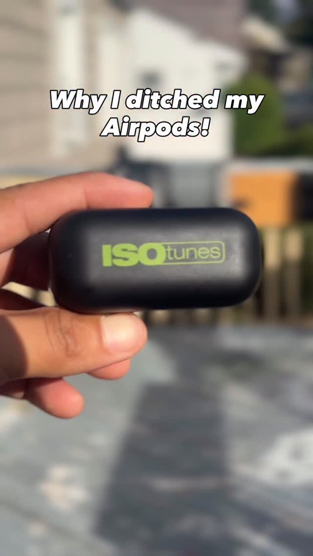 Instagram post by @davethebuilder_ for ISOtunes. Caption reads: I finally ditched my AirPods for the @isotunes....