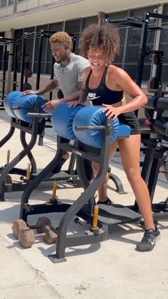 Instagram post by @juiceholmez for Sklz. Caption reads: [...] #trackandfield sports #sportstraining #sklz....