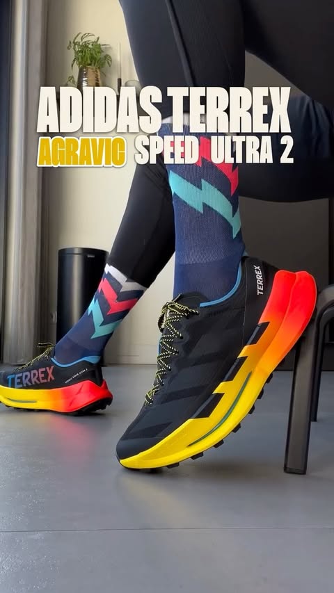 Instagram post by @trailrunnerharm for adidas TERREX. Caption reads: [...] #trailrunningshoes #runningshoes....