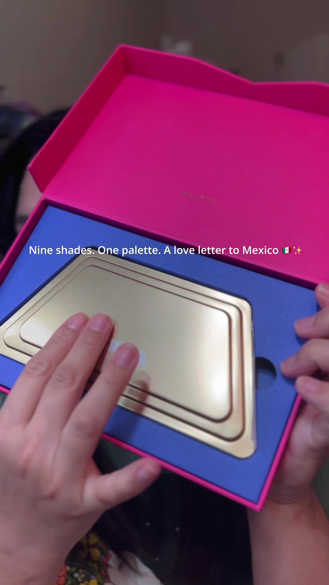 TikTok post by @visualsbyaverie for Aora Makeup. Caption reads: A palette inspired by Mexico’s rich beauty 🇲🇽,....