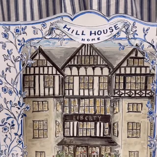 Instagram post by @florence.sweryda for Hill House Home. Caption reads: A little paper @hillhouse @libertylondon world by....