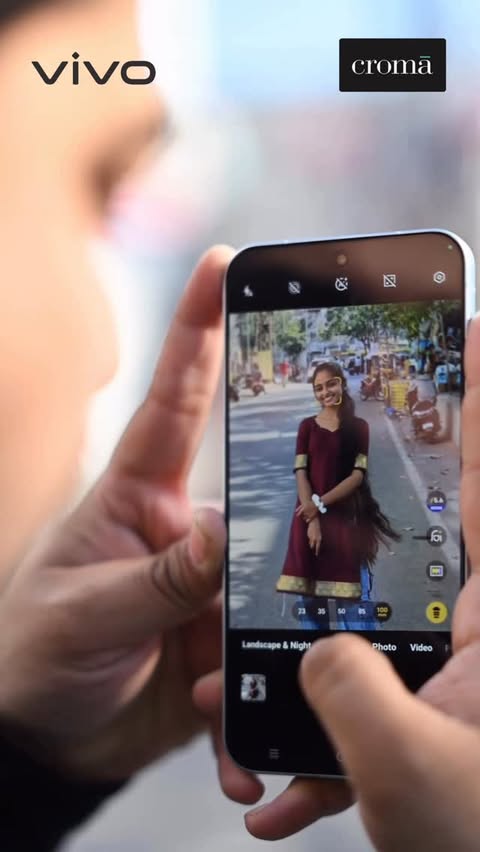 Instagram post by @lil__cutiee_29 for Croma. Caption reads: VIVOX300 series 🥳.