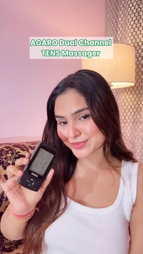 Instagram post by @sanamyasmin_02 for AGARO Lifestyle. Caption reads: [...] and general stiffness #agaro #agarolifestyle....