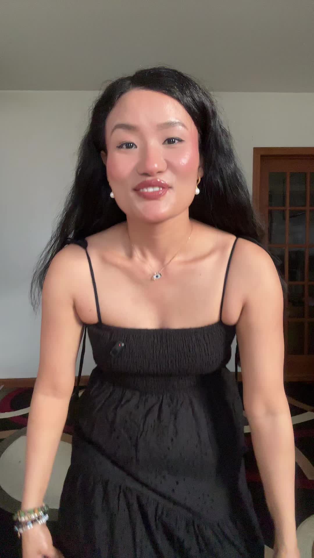 TikTok post by an influencer for Fashion Nova. Caption reads: [...] #xyzbca #cute #dress @Fashion Nova.