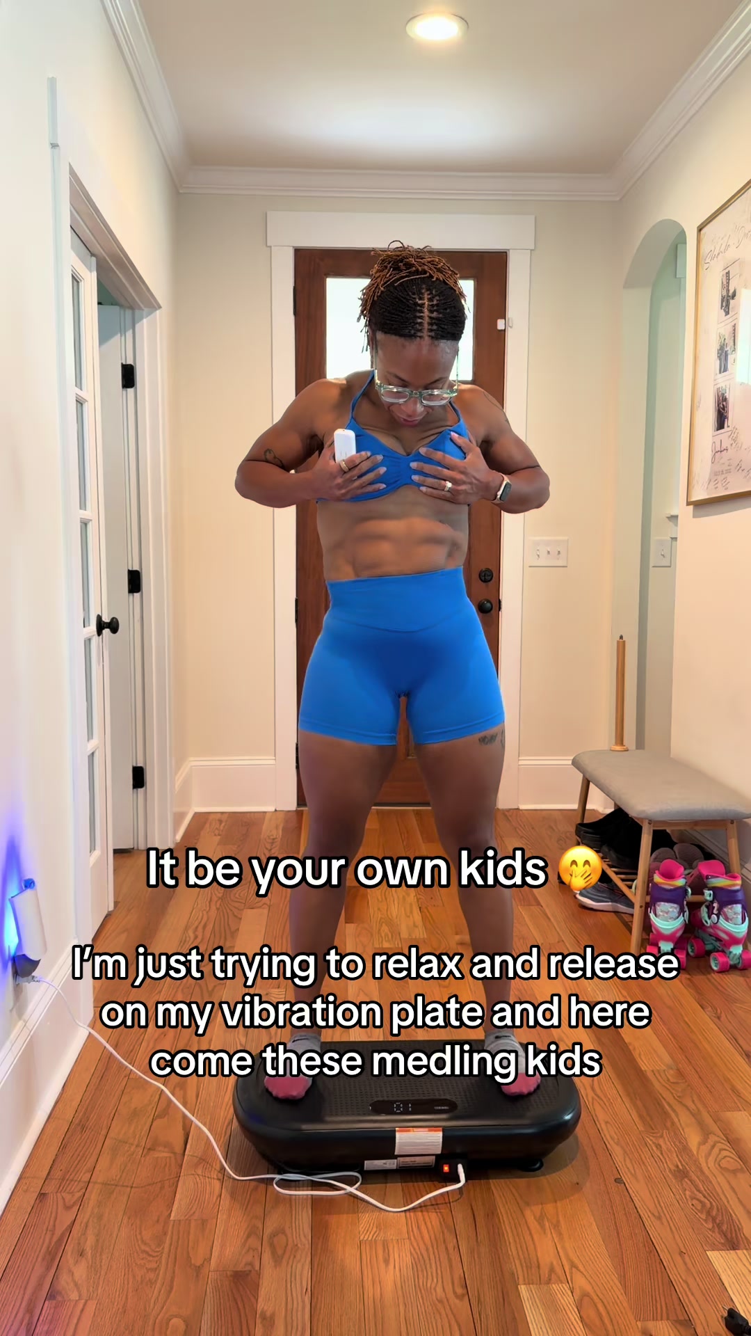TikTok post by @shadrika_shambria for Merach Fitness. Caption reads: [...] had me shaking like a milk shake 😂 @Merach....