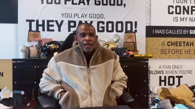 Instagram post by @deionsanders for Hallow. Caption reads: [...] vertically & then horizontally. @hallowapp....