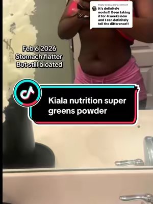 TikTok post by @lady..t73 for Kiala Nutrition. Caption reads: [...] vary but I love my progress so....