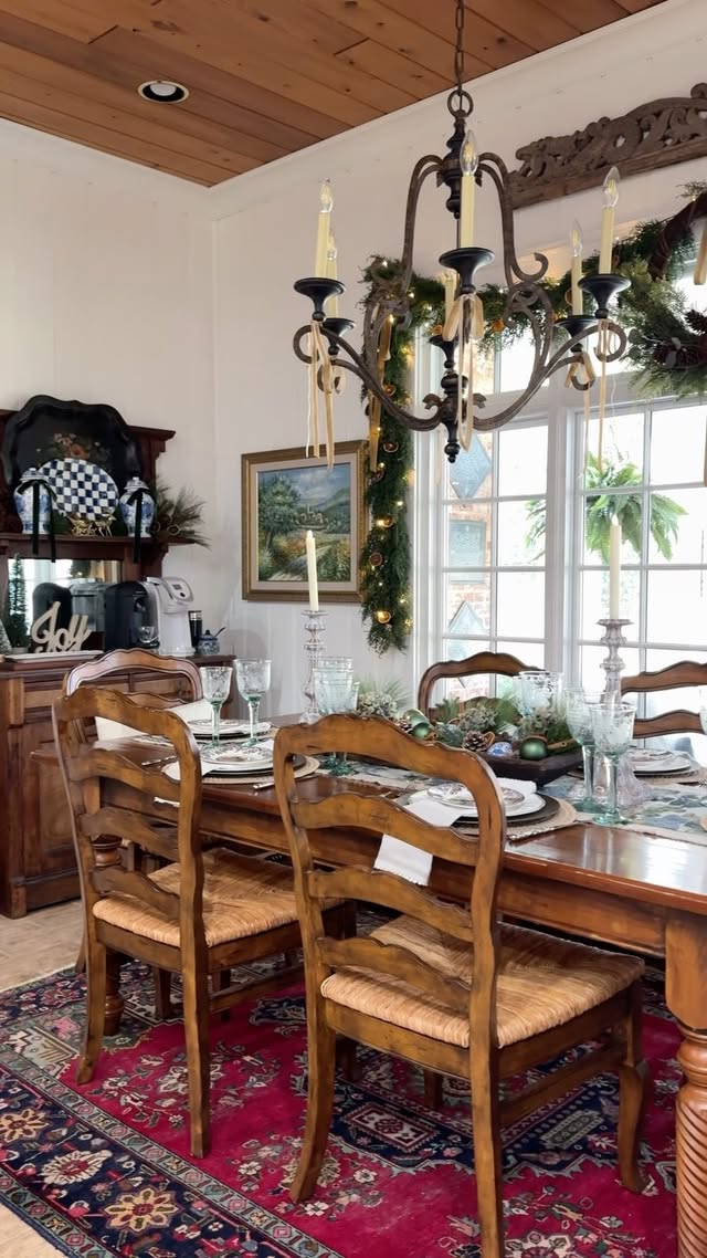 Instagram post by @oursouthernhome for Nearly Natural. Caption reads: [...] it totally worked for Fallmas!....
