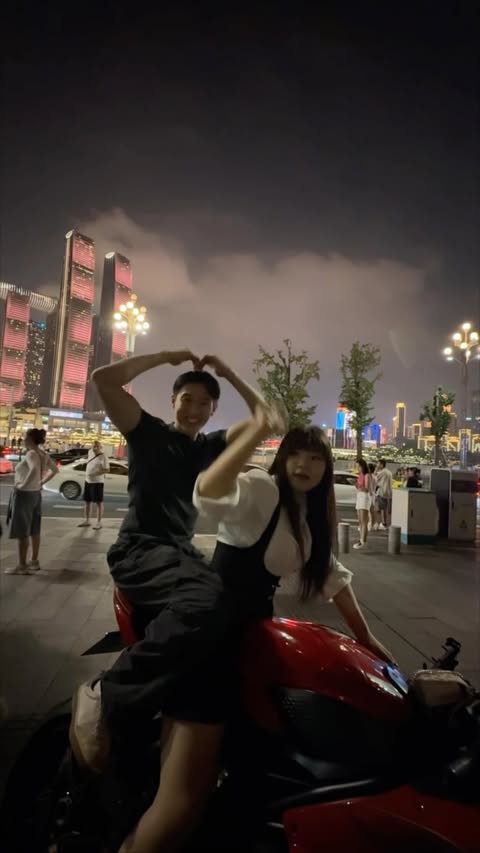 Instagram post by @immikeyu for Marriott Bonvoy. Caption reads: exploring Chongqing with @marriottbonvoy 🛵 #ad....