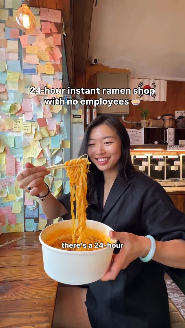 Instagram post by @bonnieszeng for Travel + Leisure. Caption reads: Calling all ramen lovers. 🍜🎥 @bonnieszeng, T+L....