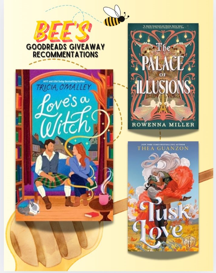 Instagram post by @i_bee_reading for Goodreads. Caption reads: Buzzed over these GIVEAWAYS! Goodreads is such a....