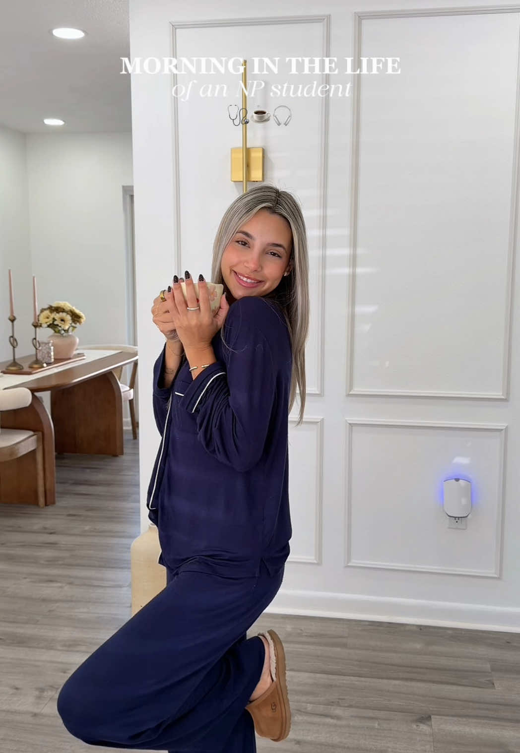 TikTok post by @_gabygomez for LTK. Caption reads: cozy morning before clinic! ....