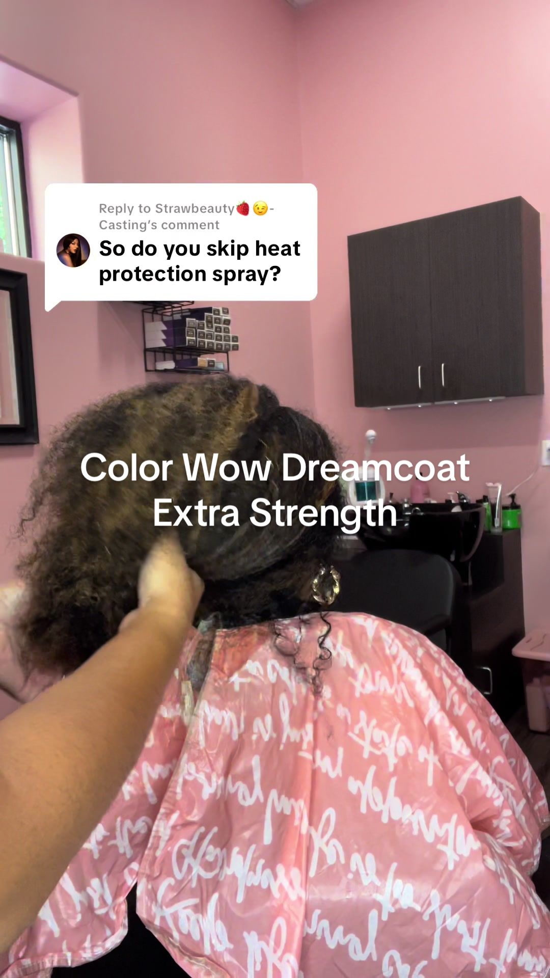 TikTok post by @lovely_lavishh for Color Wow Hair. Caption reads: [...] Your hair will THANK you! @Color Wow Hair....