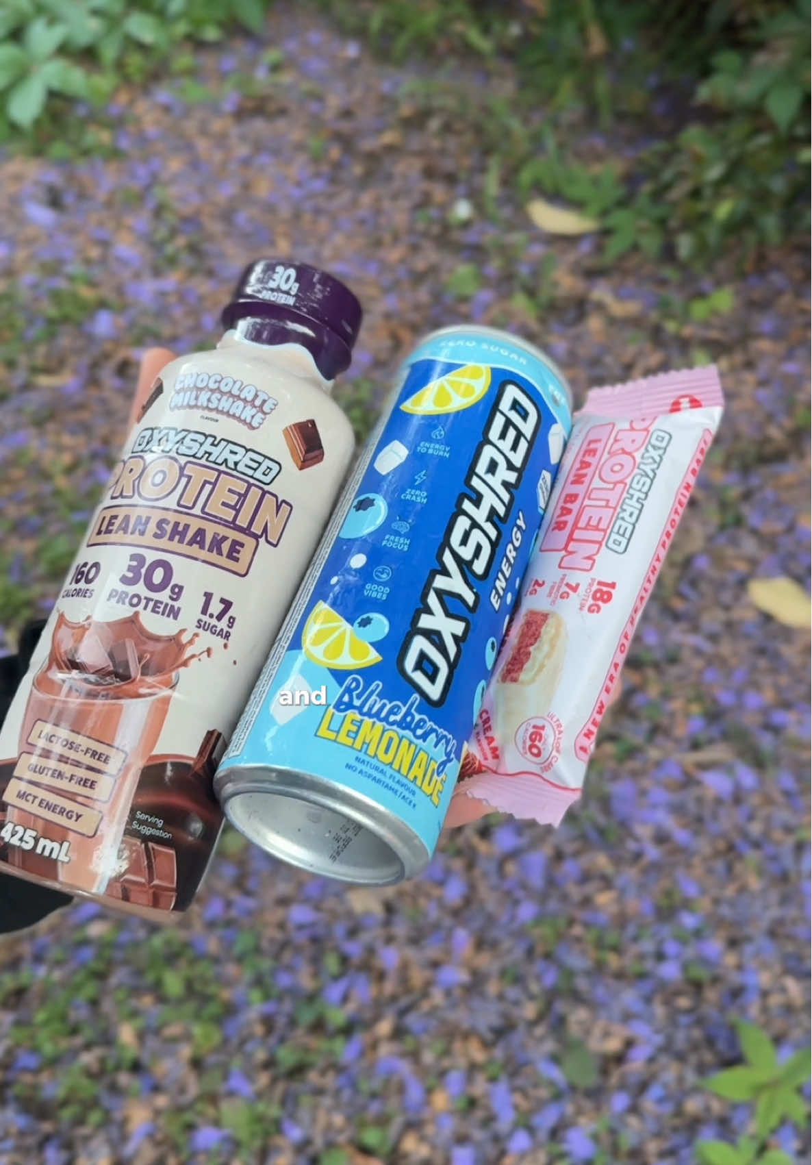 TikTok post by @louisadelaney for EHPlabs. Caption reads: [...] #oxyshred #oxyshredprotein #7eleven @ehplabs....