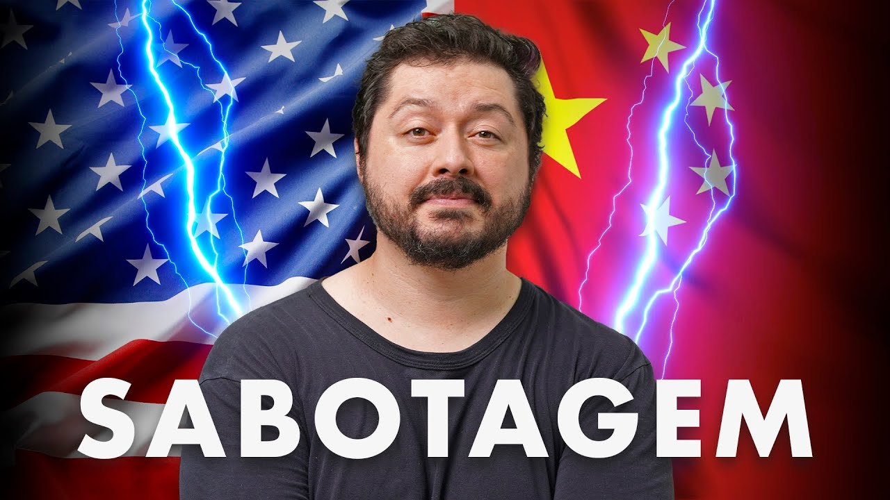 YouTube post by @AtilaIamarino for Bloomberg. Caption reads: Como a China sabotou os EUA.
