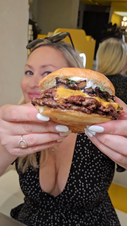 Instagram post by @foodies.explores for Europe Travel. Caption reads: New Wagyu burger spot in London! 🍔 This is the....