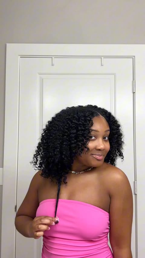 Instagram post by @theokaekaela for Camille Rose. Caption reads: [...] braid-out results using @camillerosenaturals....