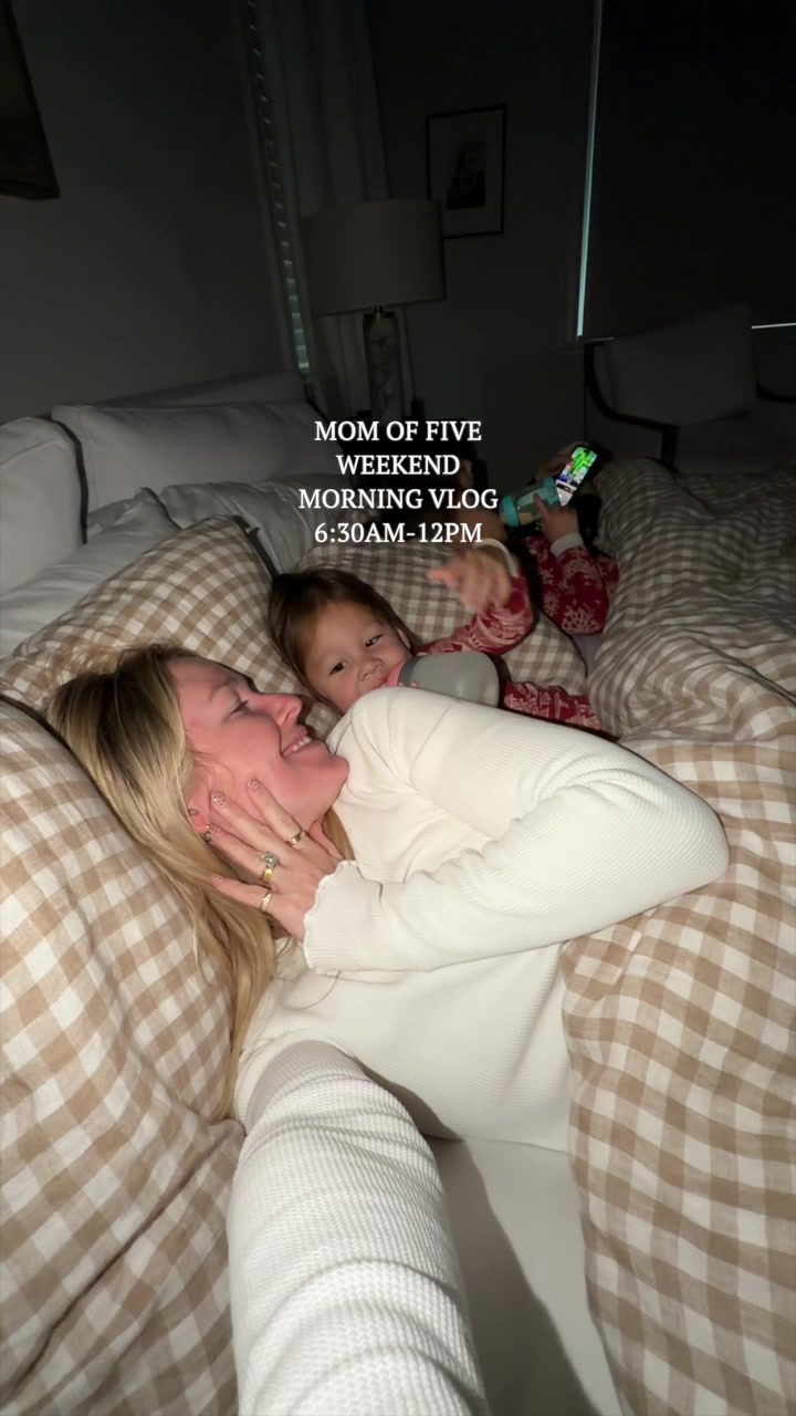 TikTok post by @kerenswann for Instacart. Caption reads: Spend the morning with me as a mom of five,....