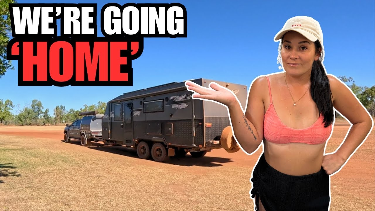 YouTube post by @CaravanAdventureAus for The Collagen. Caption reads: PRESSING PAUSE on travelling.. it’s time for a....