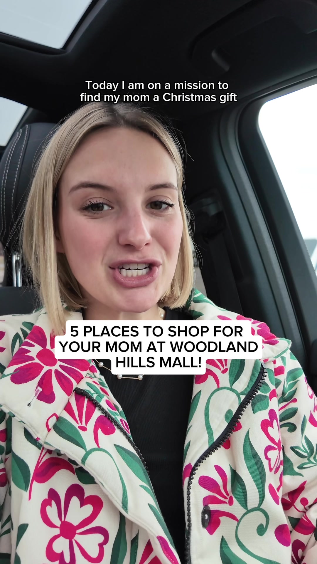 TikTok post by @maryledbetter9 for The Mall Luxury Outlets. Caption reads: 5 stores I checked out at Woodland Hills Mall for....