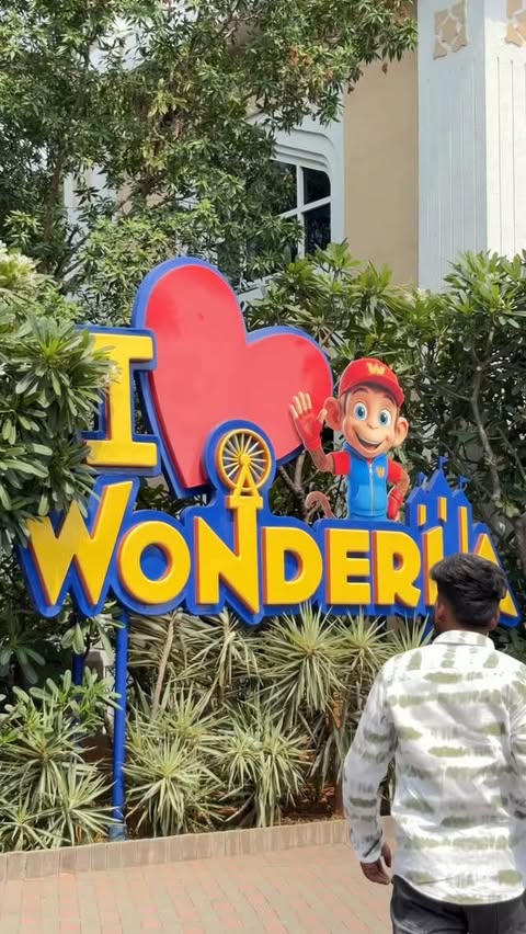 Instagram post by @nithinnrede for Wonderla Holidays. Caption reads: Majaa ante wonderla 30% off till may 31st . .....