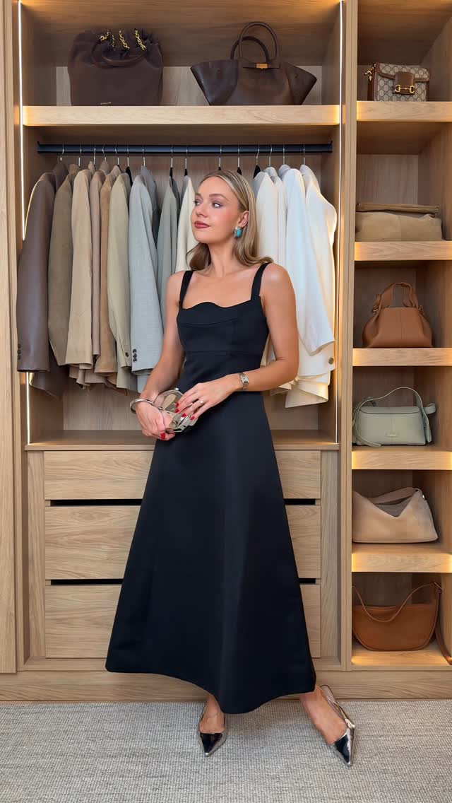 Instagram post by @lydiajanetomlinson for Russell & Bromley. Caption reads: Get ready with me for a beautiful evening to....