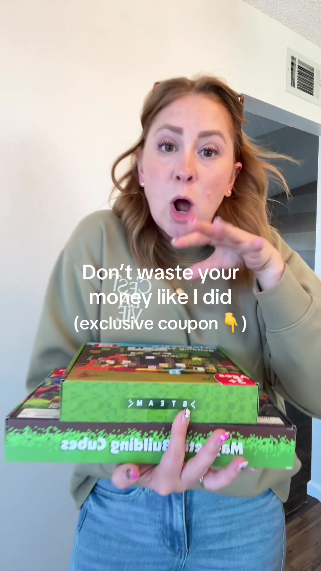 TikTok post by @itsashleyriver for Magnetopia. Caption reads: [...] $10 off $50 orders on all cubes from....