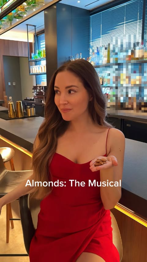 Instagram post by @jillian.gottlieb for California Almonds. Caption reads: ‘Almonds: The Musical’ #ad @californiaalmonds....