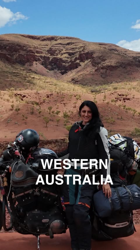 Instagram post by @helebiker for Dainese. Caption reads: WESTERN AUSTRALIA – MY FAVOURITE STATE IN THE....
