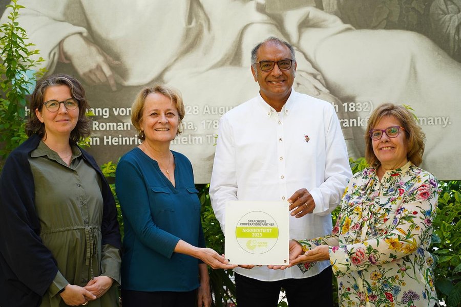 Instagram post by @adkcentral for Goethe-Institut. Caption reads: [...] ÄDK has just received its 5th....