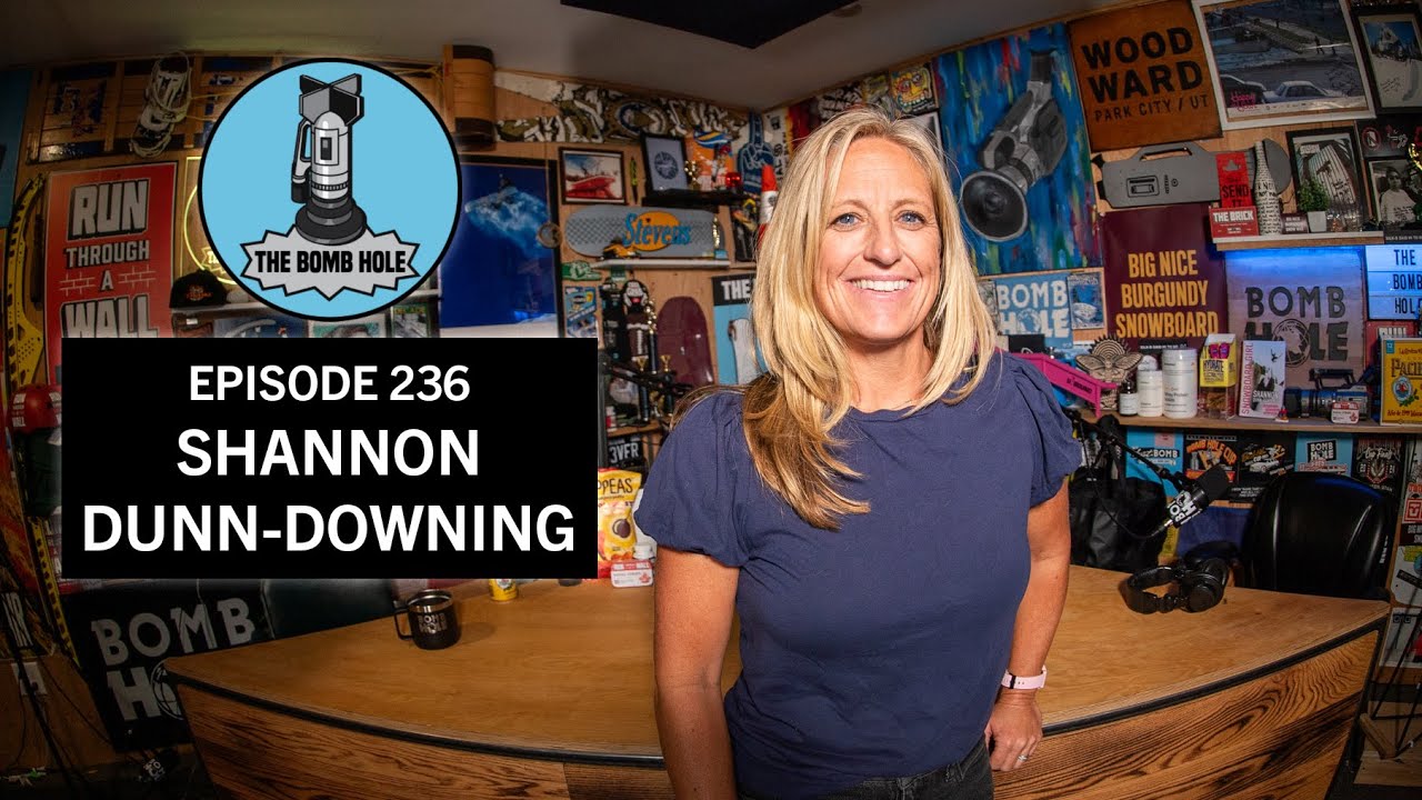 YouTube post by @TheBombHole for Hippeas. Caption reads: Shannon Dunn-Downing | The Bomb Hole Episode 236.