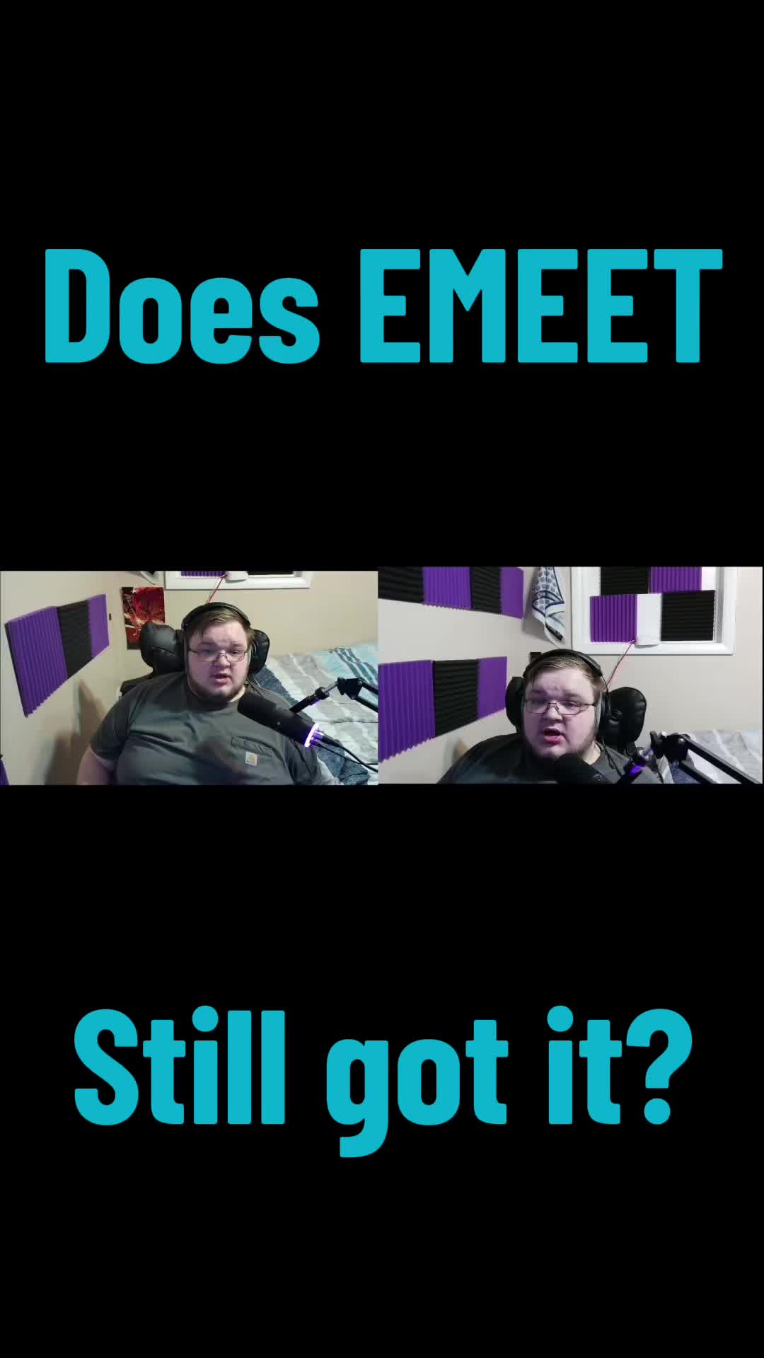 TikTok post by @apollyonsteel for EMEET. Caption reads: Does @emeet_official still sell quality budget....